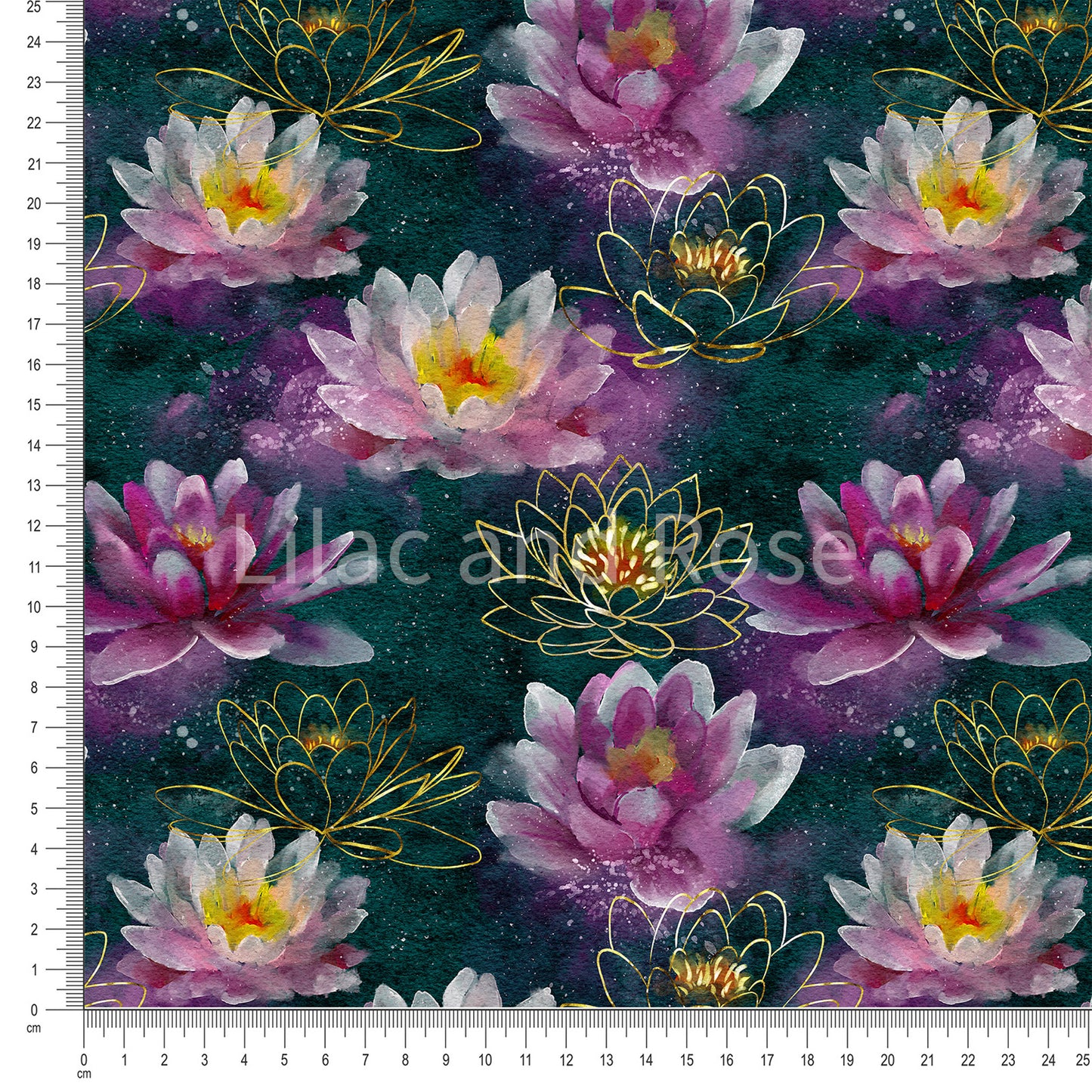 PRE-ORDER - Water Lillies in Teal