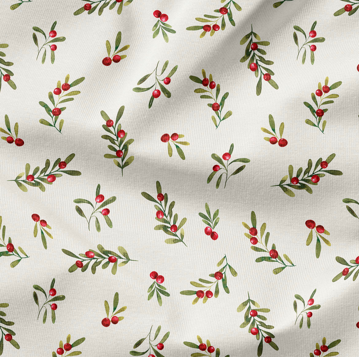 Cotton Jersey 240gsm - Christmas Berries