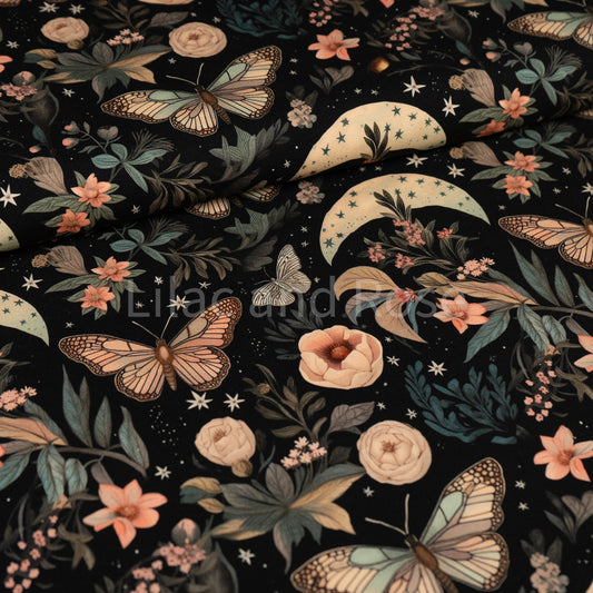 Remnant 32cm - Cotton Jersey - Night Garden