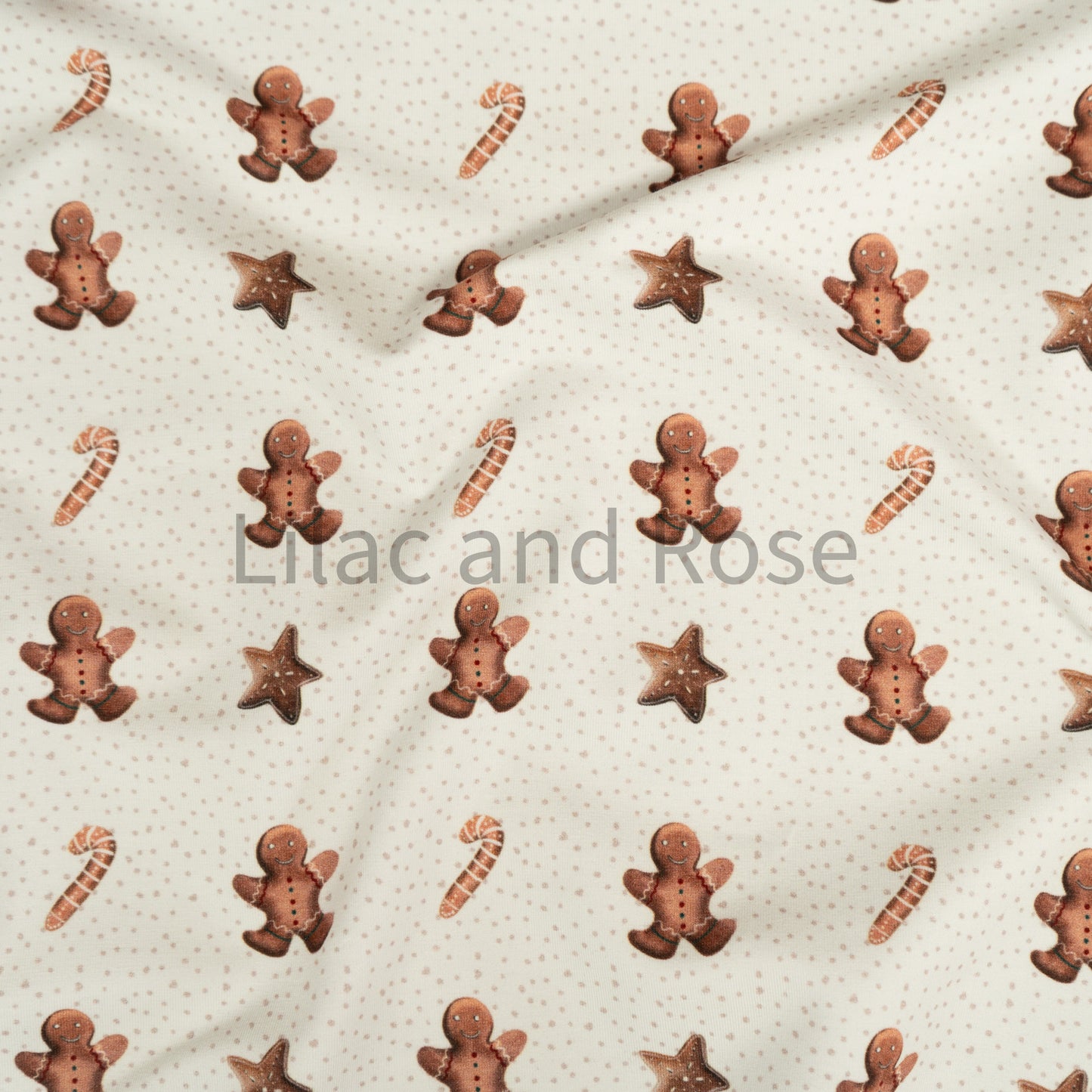 Cotton Jersey - Gingerbread in Dotty (Exclusive)