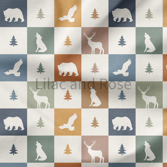 PRE-ORDER - Checked Forest Animals