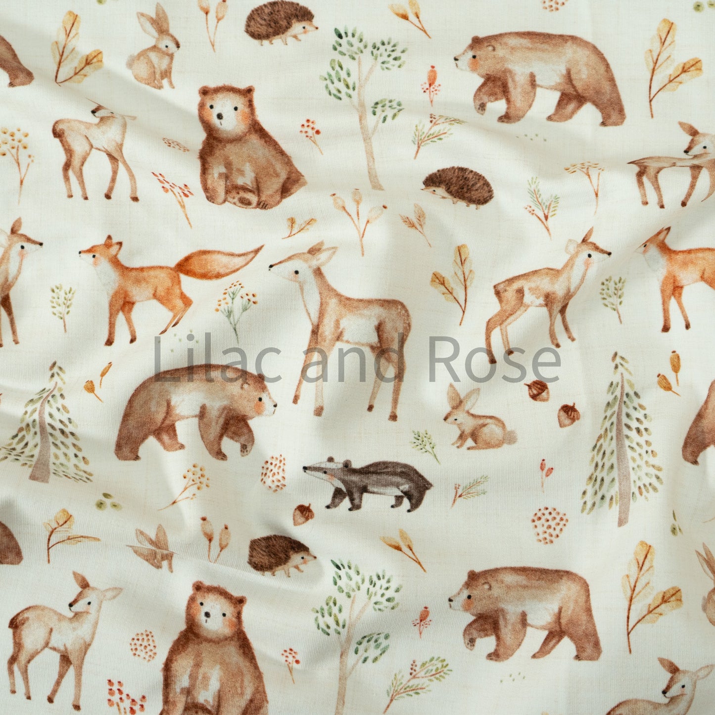 French Terry - Hickory Woodland in Linen