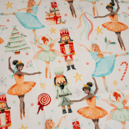 Cotton Jersey 240gsm - Nutcracker on White