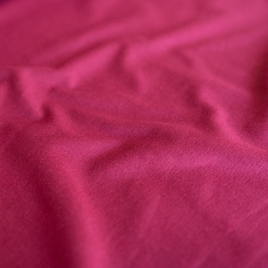 Plain Cotton Jersey - Burgundy