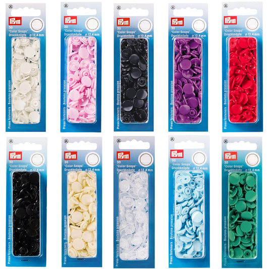 Prym Colour Snaps 12.4mm Diameter -30 Pack