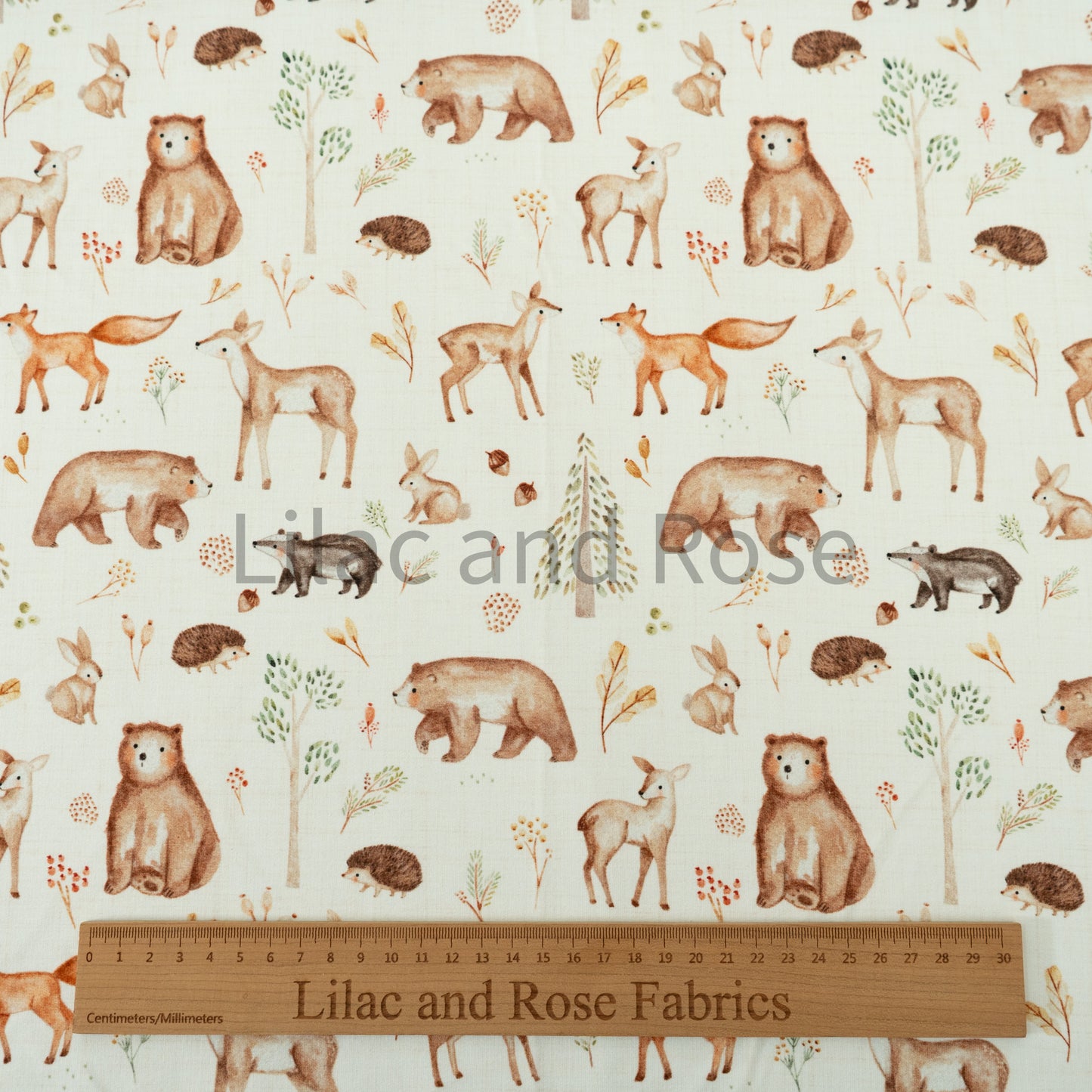 French Terry - Hickory Woodland in Linen