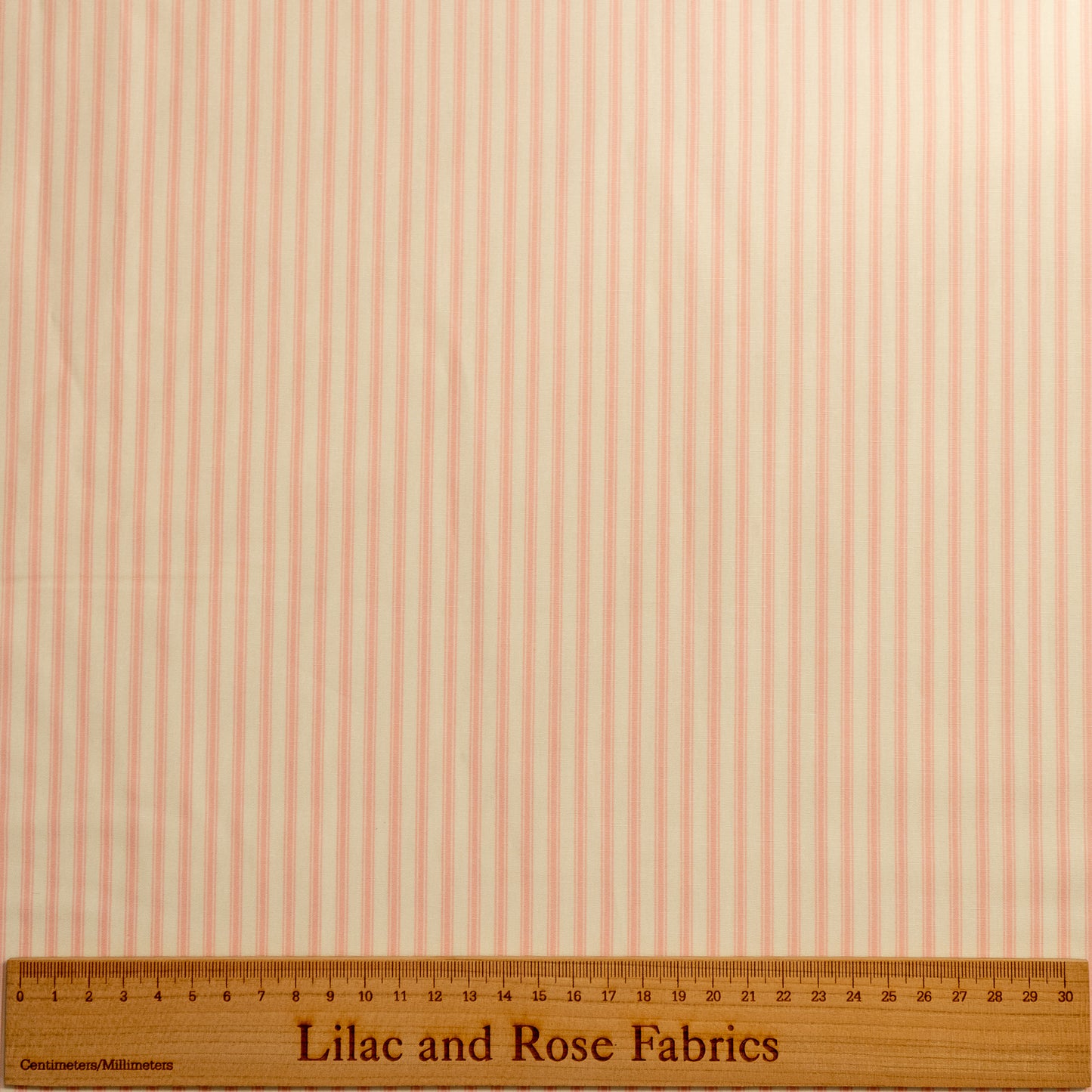 100% Cotton - Pink and Cream Stripe