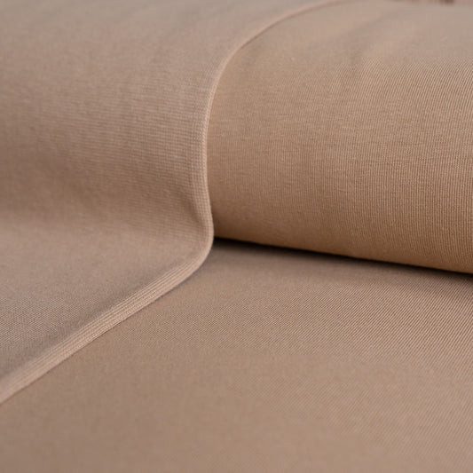 Remnant 98cm - Plain Cotton Jersey - Light Brown