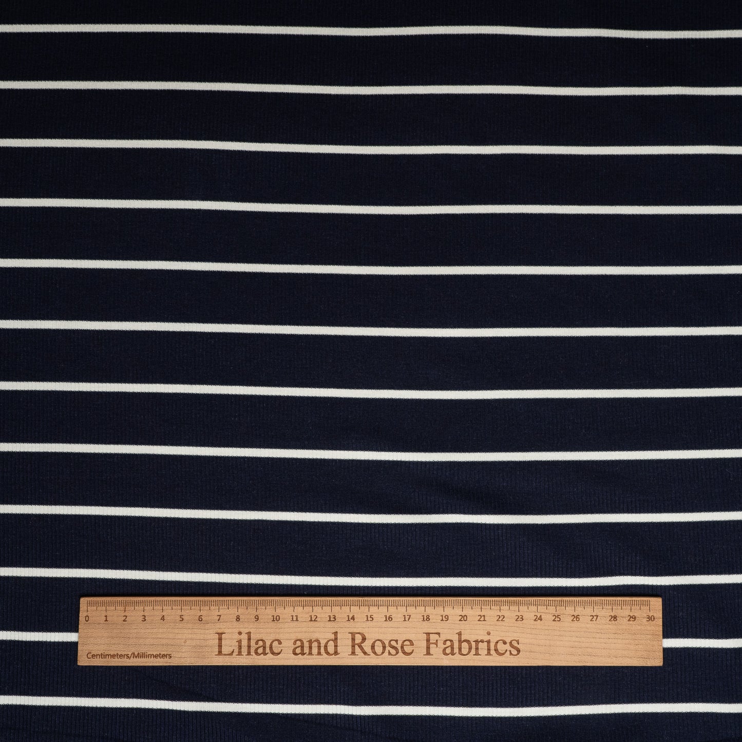 Viscose Rib Jersey - Navy Stripe