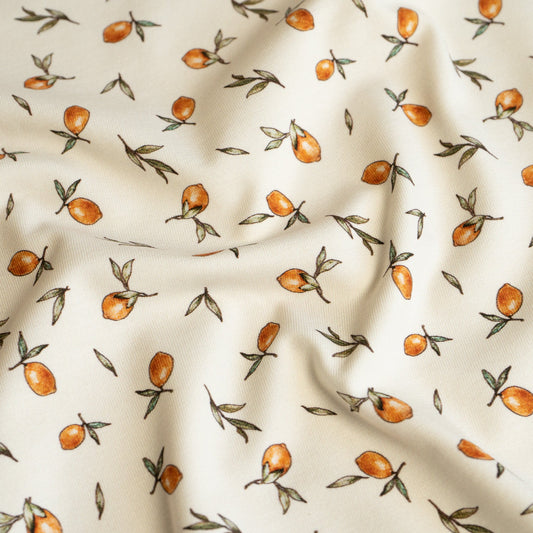 Remnant 92cm - Cotton Jersey - Vintage Lemons