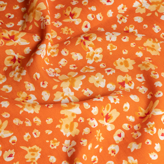 Viscose - Orange Floral