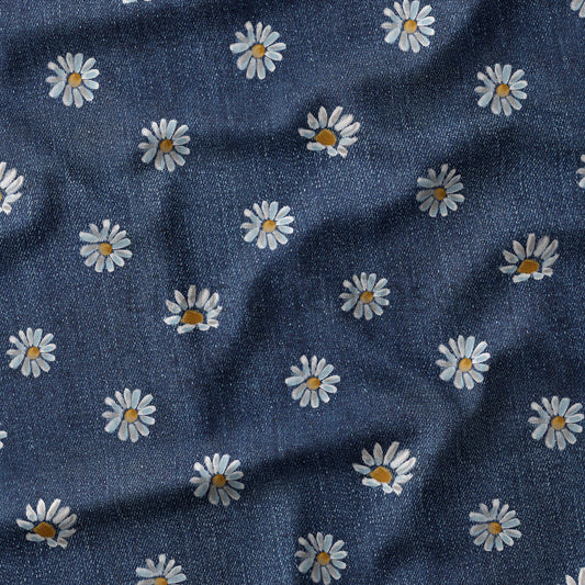 PRE-ORDER - Navy Denim Daisies