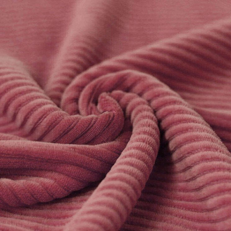 Stretch Corduroy Jersey - Raspberry