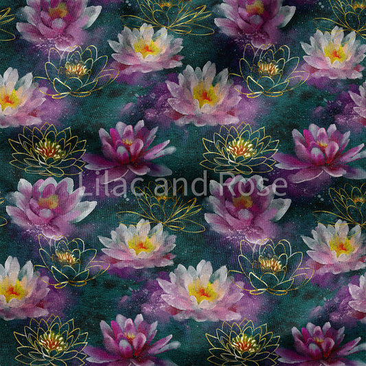 PRE-ORDER - Water Lillies in Teal