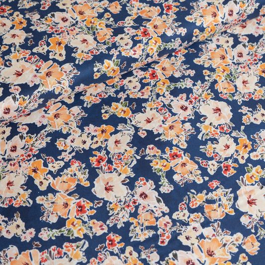 100% Cotton - Navy Floral by Dashwood Studios