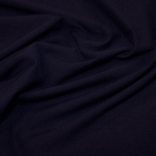 Plain Organic Cotton Jersey - Dark Navy