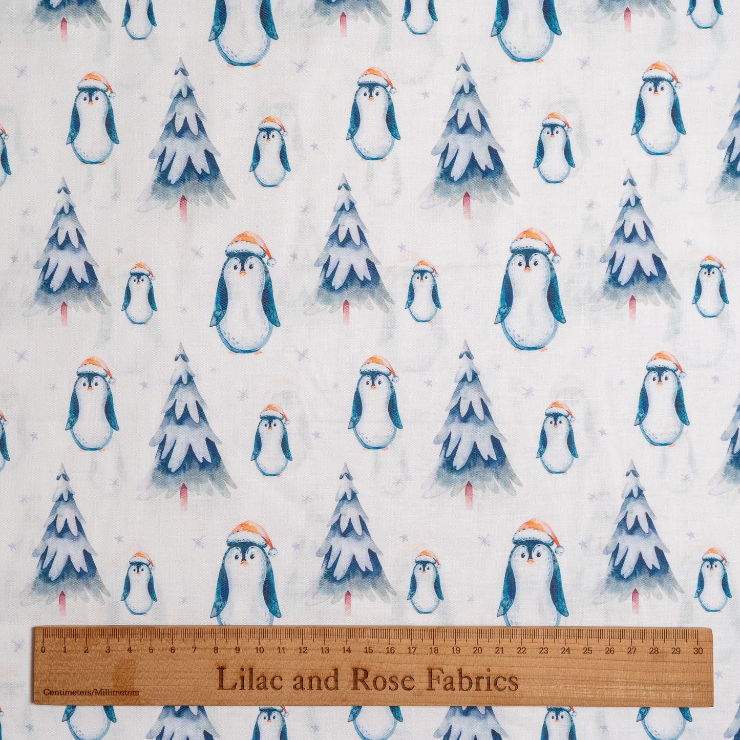 100% Cotton - Christmas Penguins