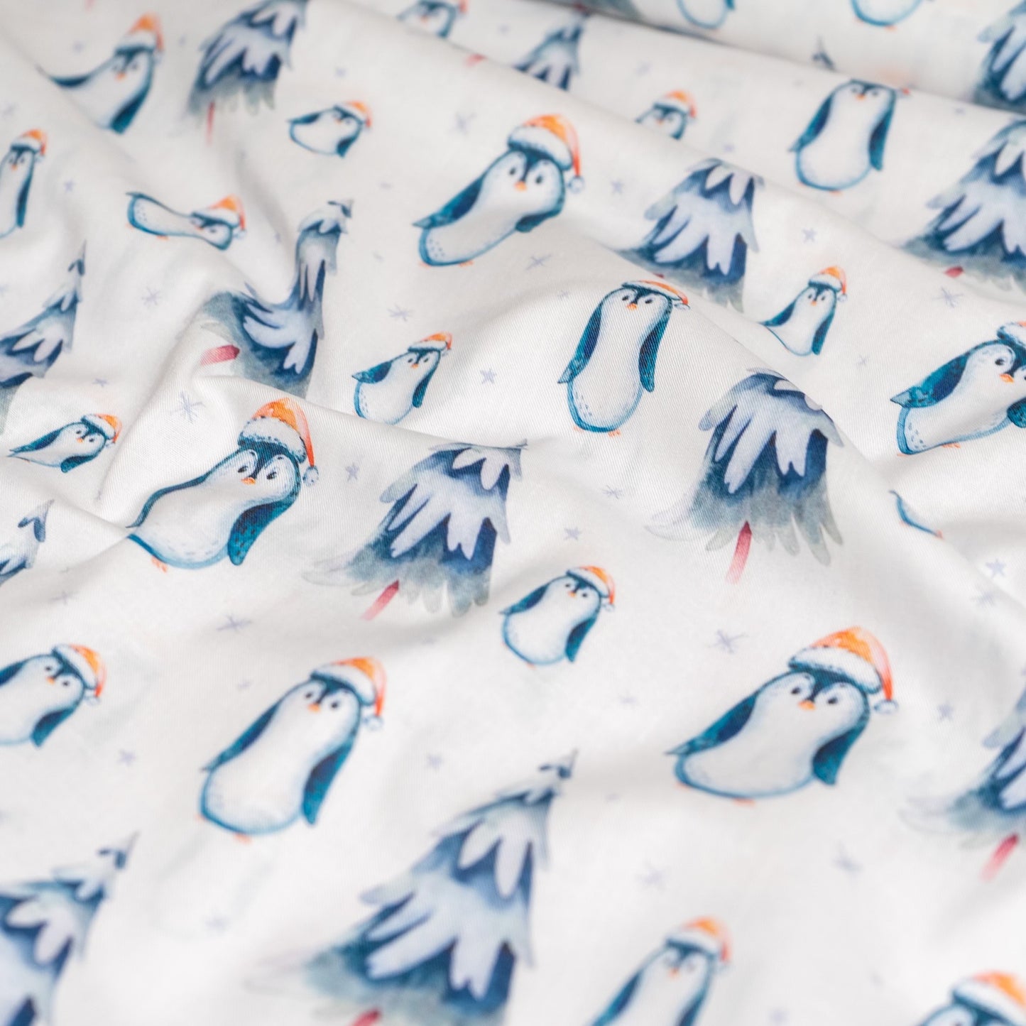 100% Cotton - Christmas Penguins