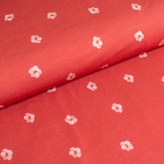 Cotton Jersey - Dainty Flowers on Pink