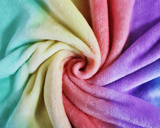 Cuddle Fleece - Pastel Rainbow