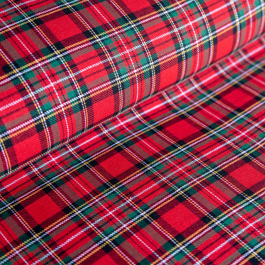 100% Brushed Cotton - Red Tartan