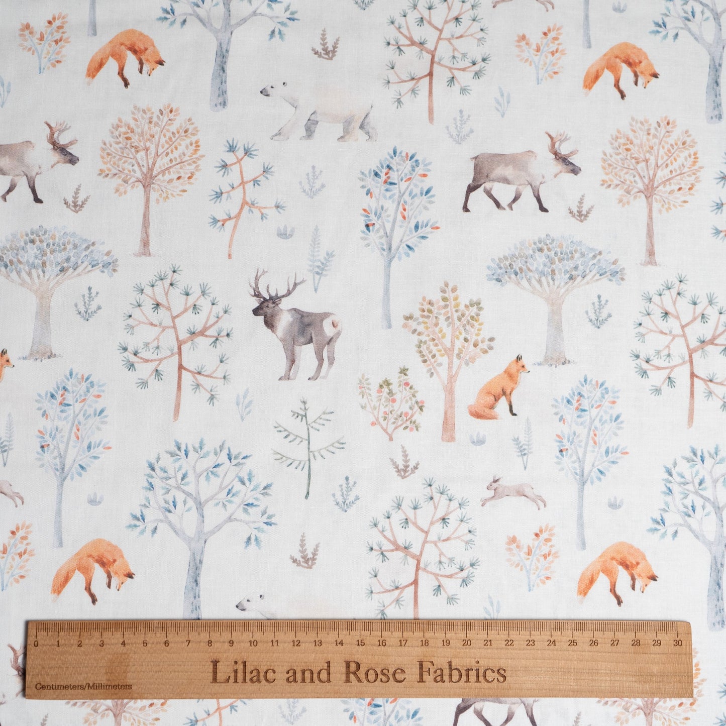 100% Cotton - Winter Woodland