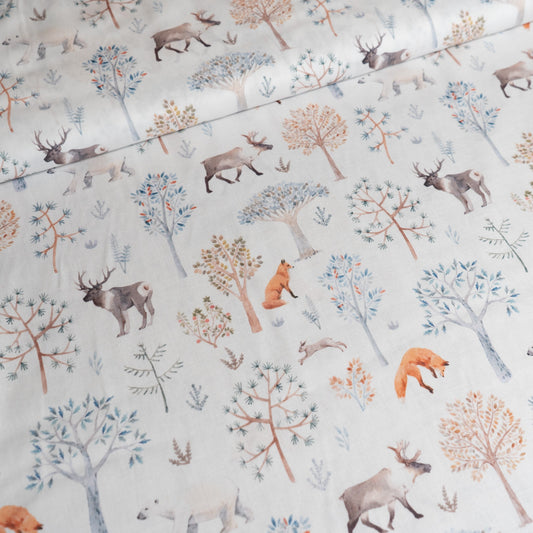 100% Cotton - Winter Woodland