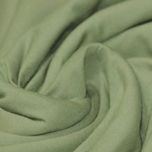 Plain Cotton Jersey - Olive Green