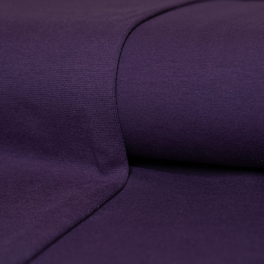 Plain Cotton Jersey - Aubergine