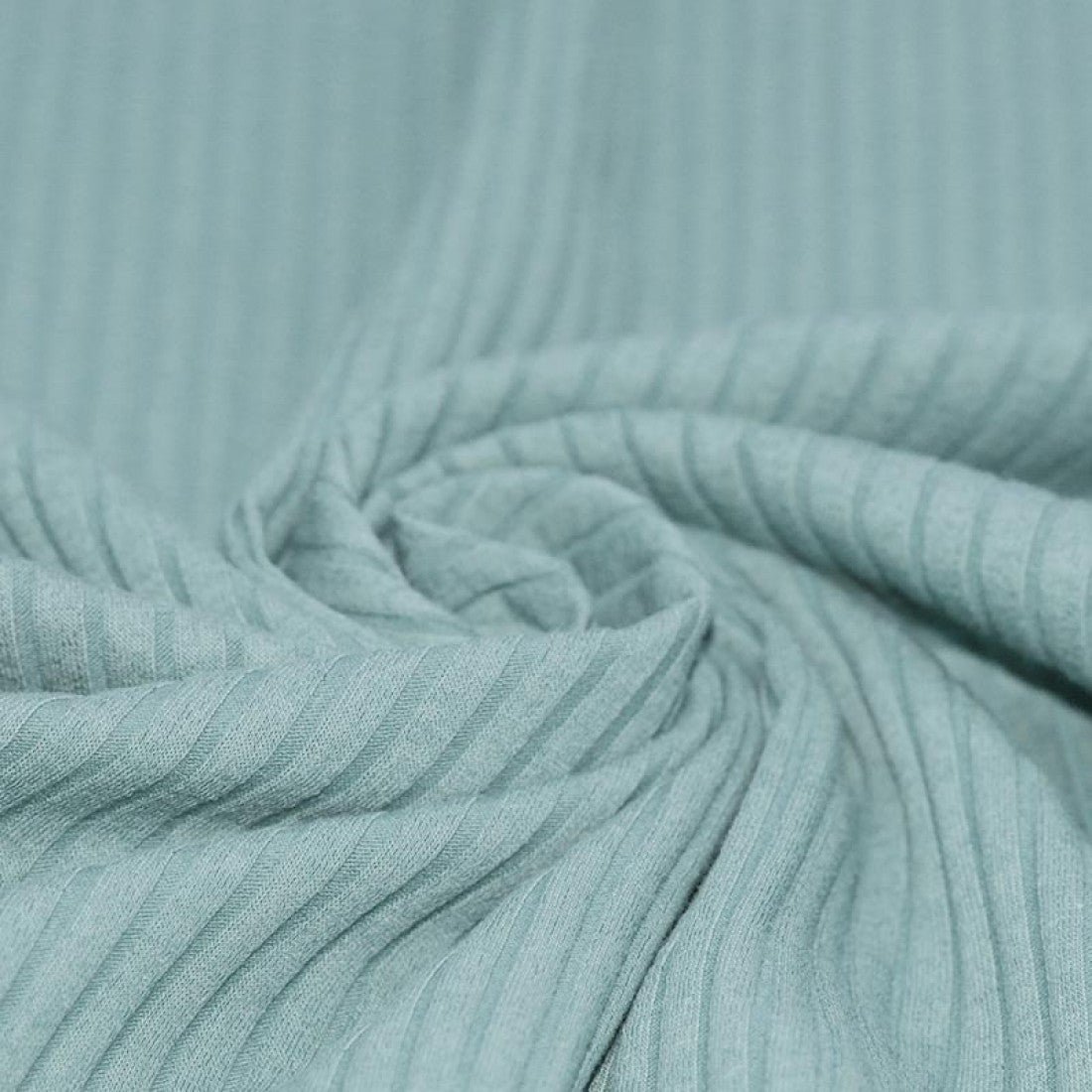 Wide Drop Needle Rib Jersey - Sea Green